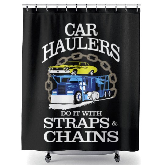 Truck Driver Car Hauler Straps Chains Lc Shower Curtains