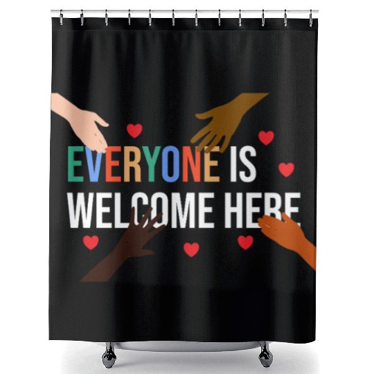 Everyone is welcome here Idaho Teacher Shower Curtains