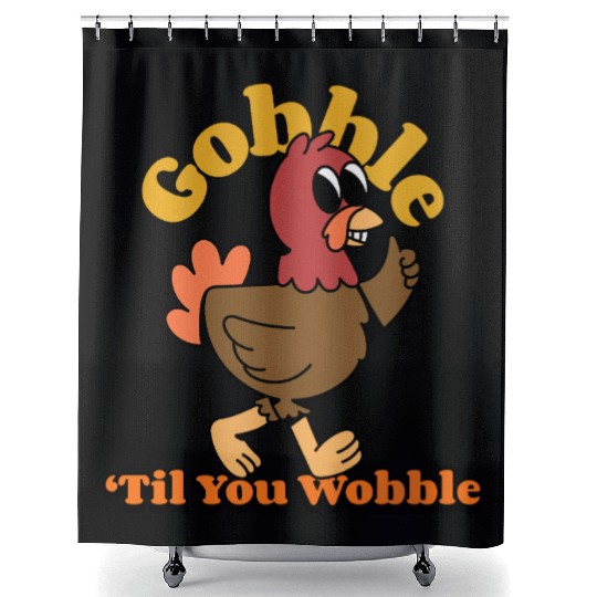 Dancing Turkey | Gobble 'Til you Wobble | Shower Curtains