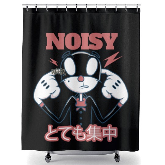 noisy Cat Anatomy Shower Curtains