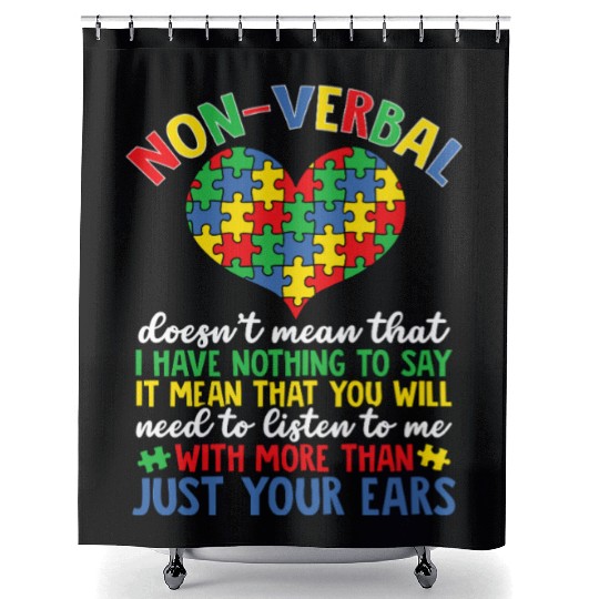 Support Autistic Adults Kids Shower Curtains
