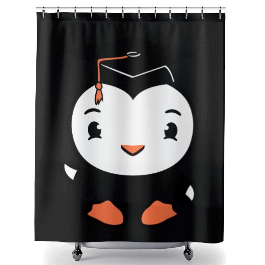 Bird School College Graduation Hat Education Cute Shower Curtains