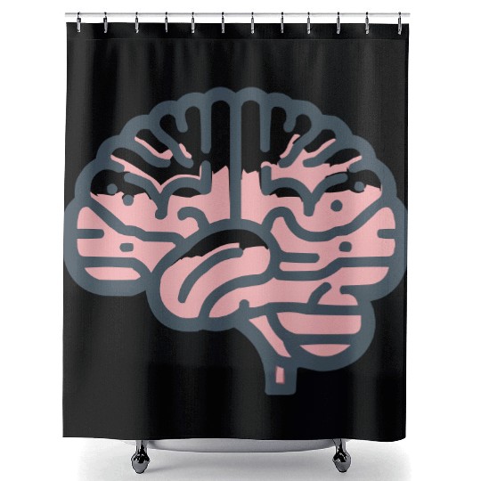 the anatomy of the brain Shower Curtains