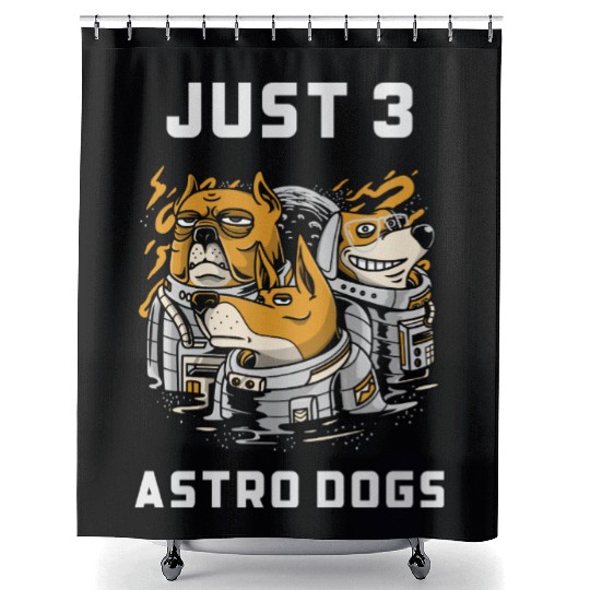 Just 3 Astro Dogs Best Selling Shower Curtains