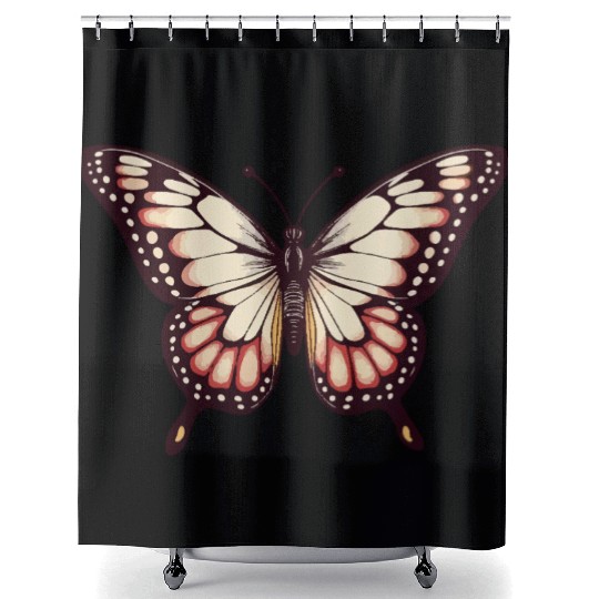 Vibrant Monarch Butterfly Shower Curtains