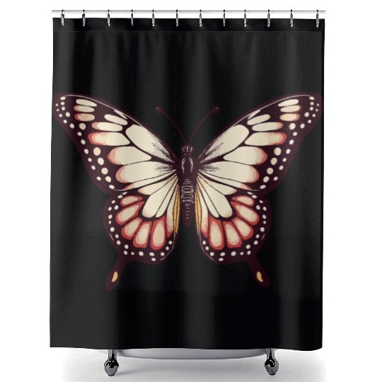 Vibrant Monarch Butterfly Shower Curtains