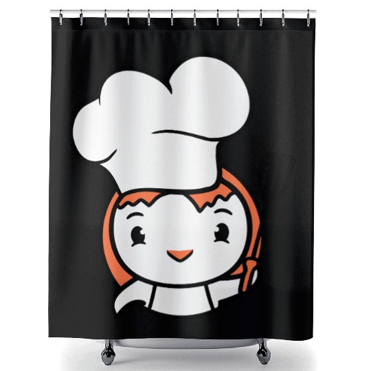 Bird Chef Cap Duck Delicious Hungry Eat Sweet Cute Shower Curtains