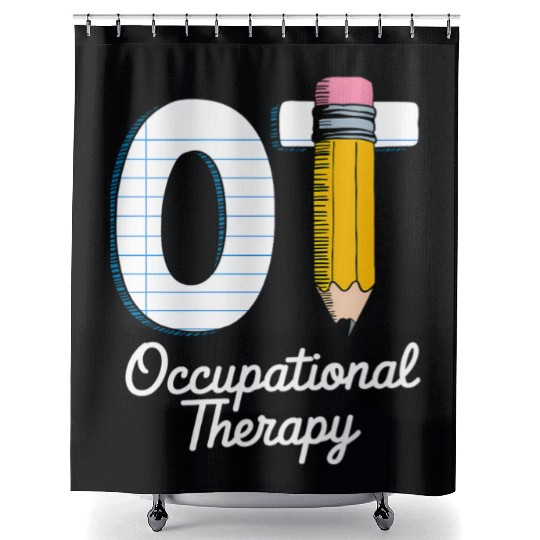 Pediatric Occupational Therapy Cute Pencil Back Shower Curtains
