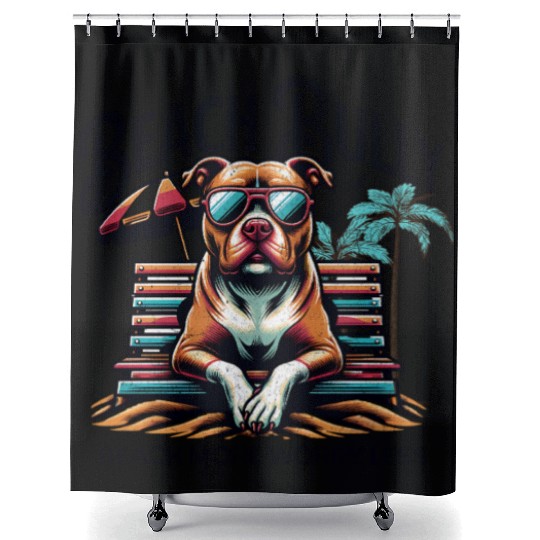 Beach Bully Shower Curtains