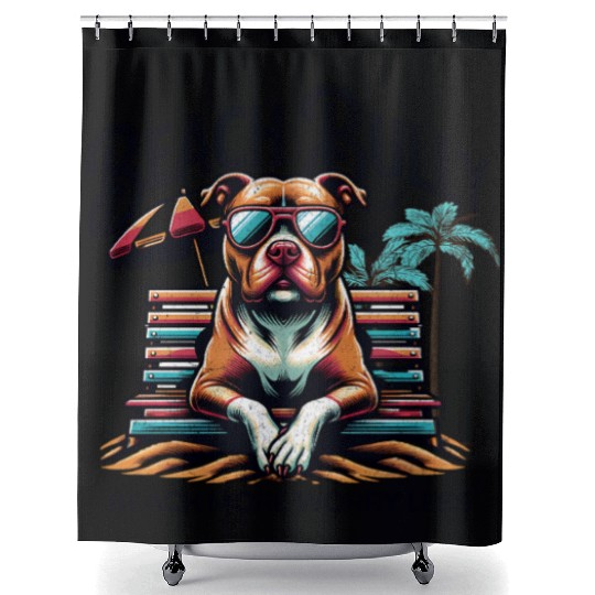 Beach Bully Shower Curtains