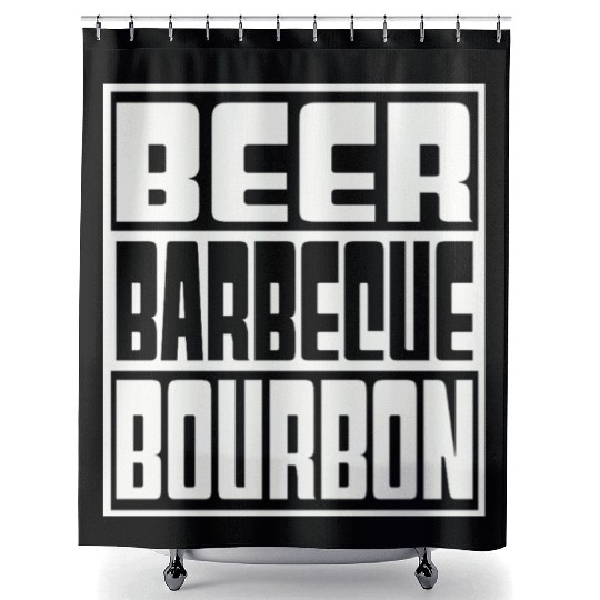 Beer Barbeque Bourbon Shower Curtains