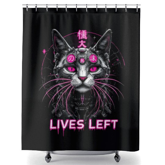 Cyberpunk Surrealism Shower Curtains