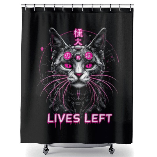 Cyberpunk Surrealism Shower Curtains