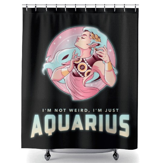 im not weird just aquarius Shower Curtains
