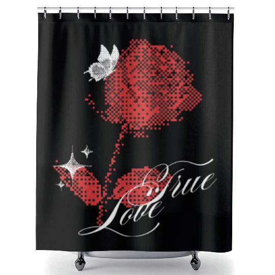I LOVE YOU Shower Curtains