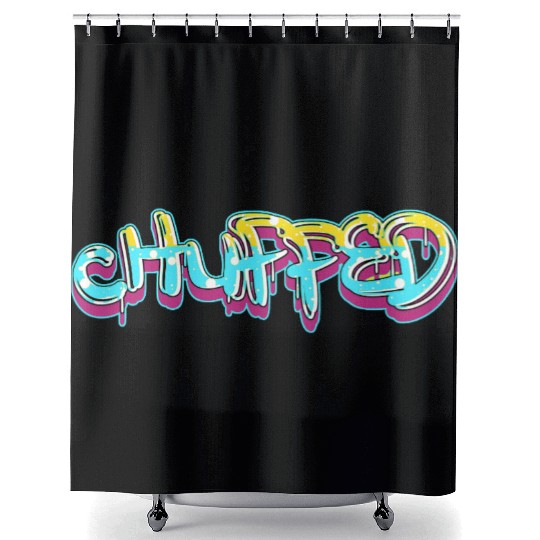 CHUPPED  finish in light blue Shower Curtains