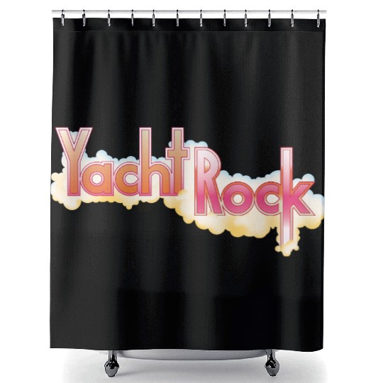 Yacht Rock Party Boat Drinking Shower Curtains Vintage 70s