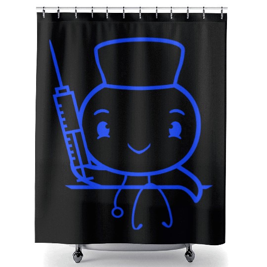Duck nurse doctor syringe hospital sweet cute cool Shower Curtains