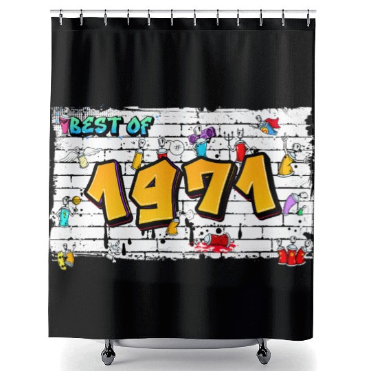 Urban Icon 1971 Graffiti – 54 Years of Timeless Shower Curtains