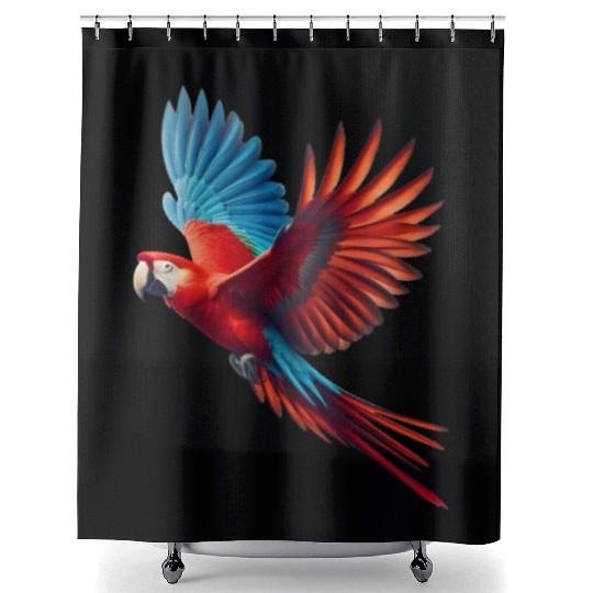 macaw parrot Shower Curtains