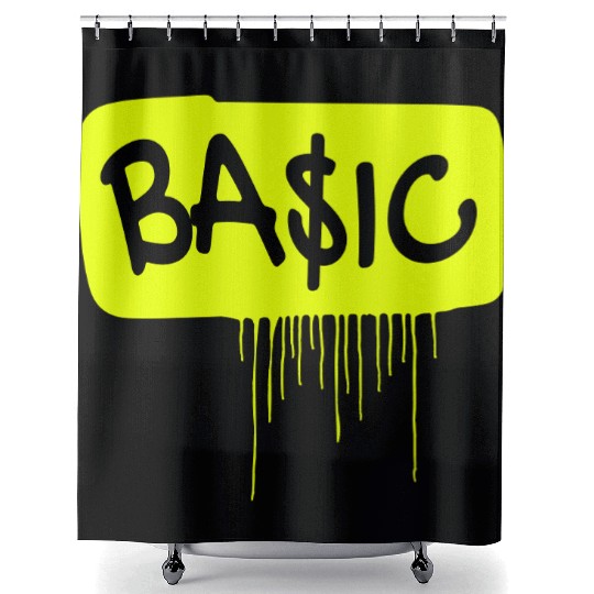 Bold BASIC Shower Curtains Streetwear Essentials