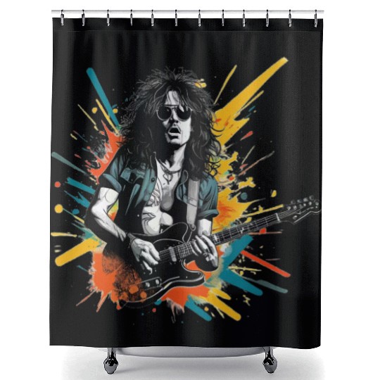 Rock and Roll Youth Avatar Stickers Shower Curtains