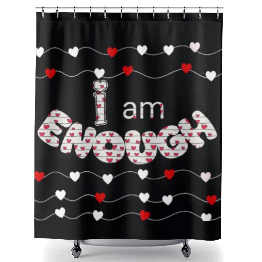 I Am Enough - Faith & Love Design | Psalm 139:14 Shower Curtains