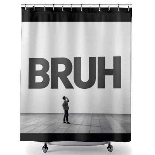 BRUH Moment Deep Thought Youth Shower Curtains