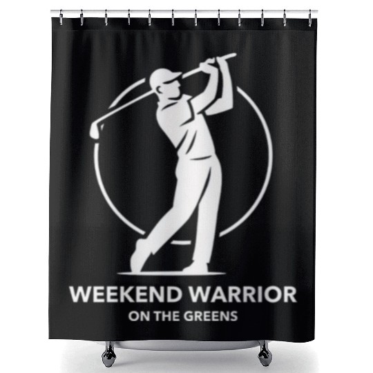 Weekend Warrior Golf Apparel Shower Curtains