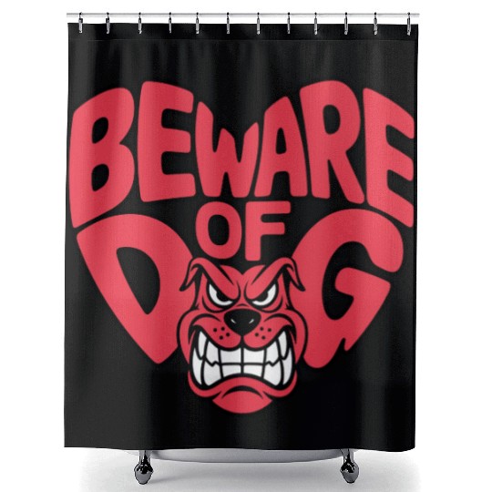 Beware of DOG Shower Curtains