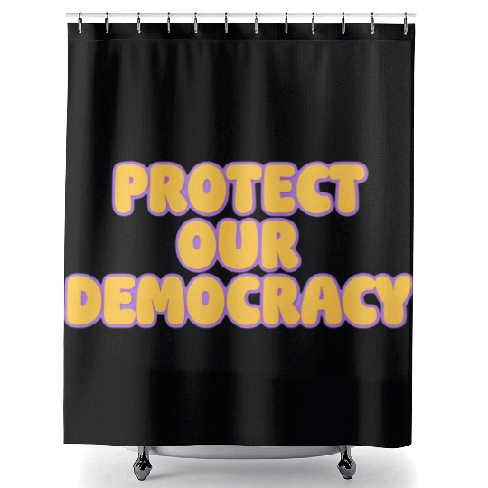 Protect Our Democracy Shower Curtains