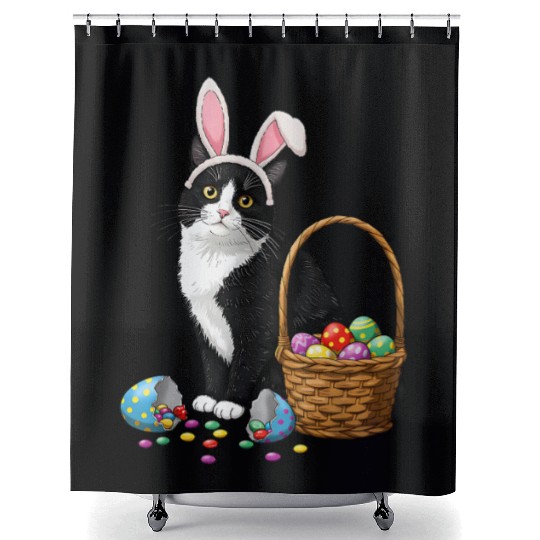 Adorable Easter Rabbit – Spring Holiday Fun Shower Curtains