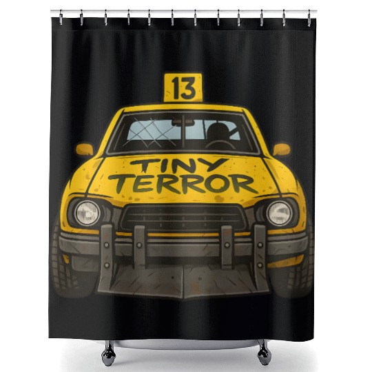 Compact Demolition Derby Design Wreck Event Racing Shower Curtains