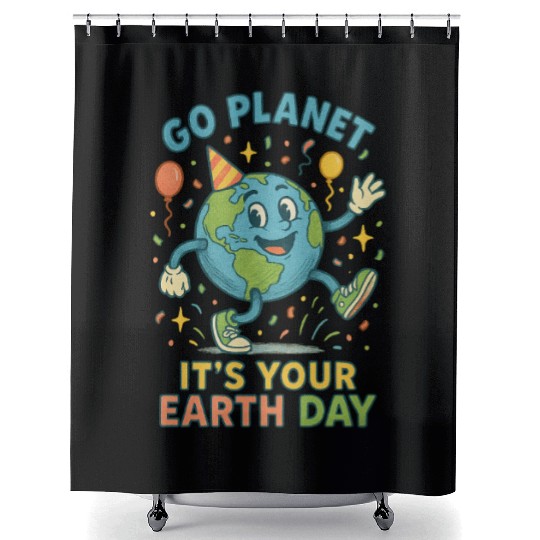 Go Planet, It’s Your Earth Day (Alternate) Shower Curtains