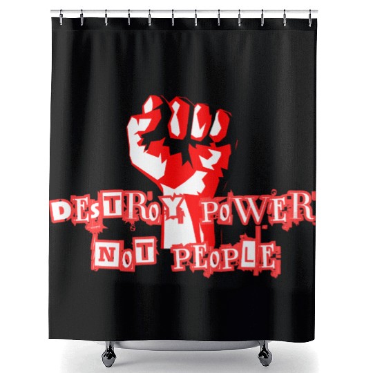 Anarchist Philosophy Destroy Power Shower Curtains