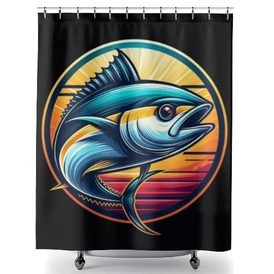Yellowfin Tuna – Ocean Wanderer Shower Curtains