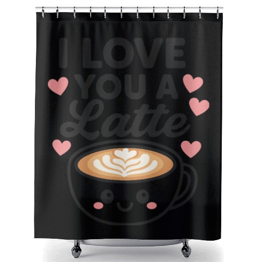 I love you a latte Shower Curtains