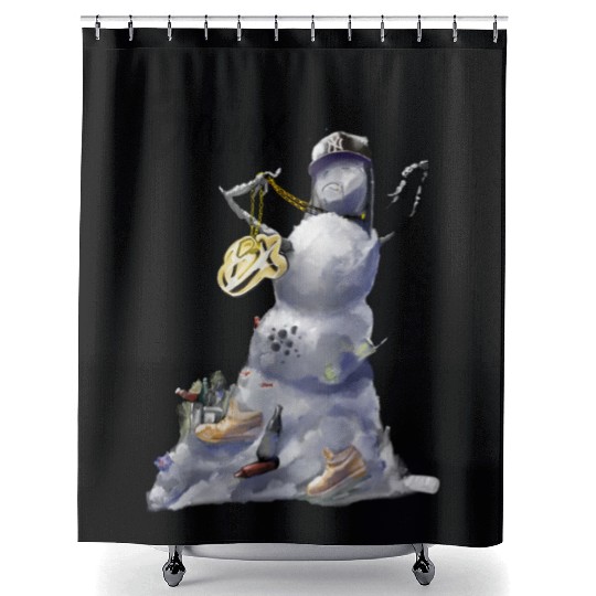Bronx Snowman NYC Uptown Shower Curtains
