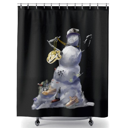 Bronx Snowman NYC Uptown Shower Curtains