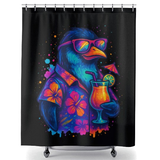 Cool Penguin Vibes Shower Curtains
