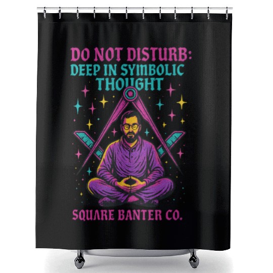 Do Not Disturb: Deep in Symbolic Thought Shower Curtains