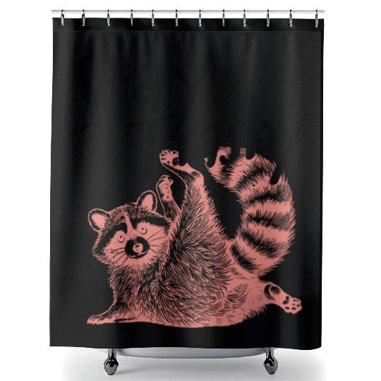 Stay Trashy Raccoon – Funny Meme Shower Curtains