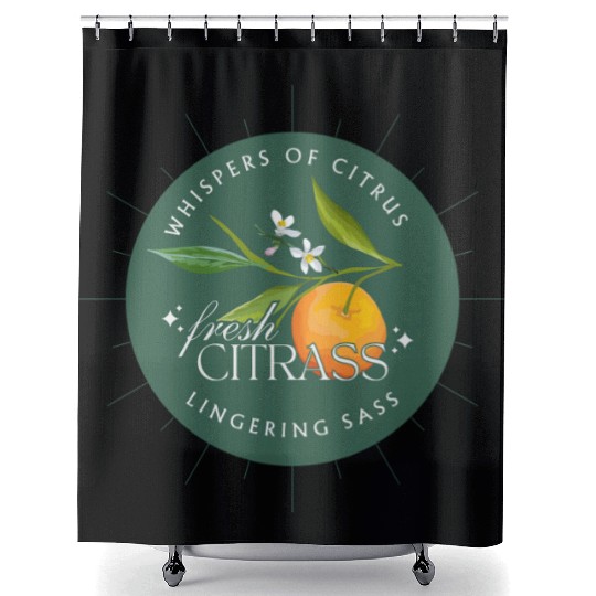 Elegant Citrus Branding Design Shower Curtains