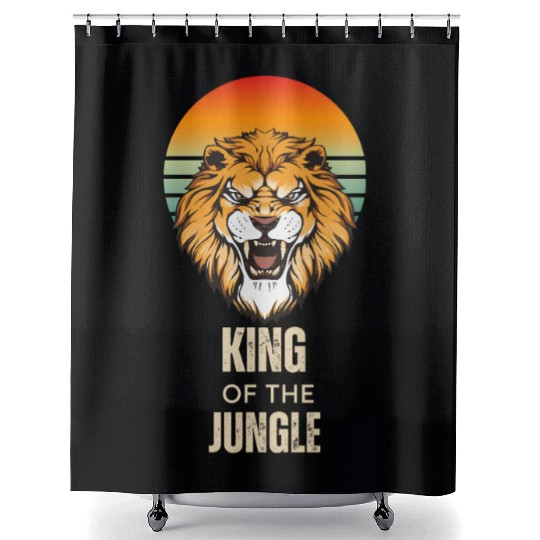 King of the Jungle | Bold Lion Graphic Shower Curtains