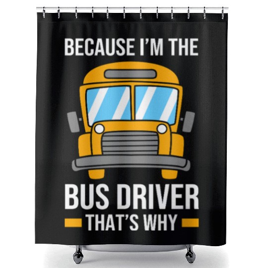 School Bus Driver Funny School Bus Shower Curtains