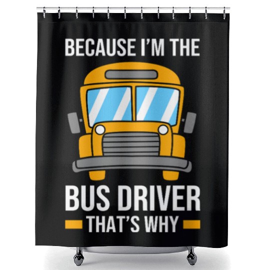 School Bus Driver Funny School Bus Shower Curtains