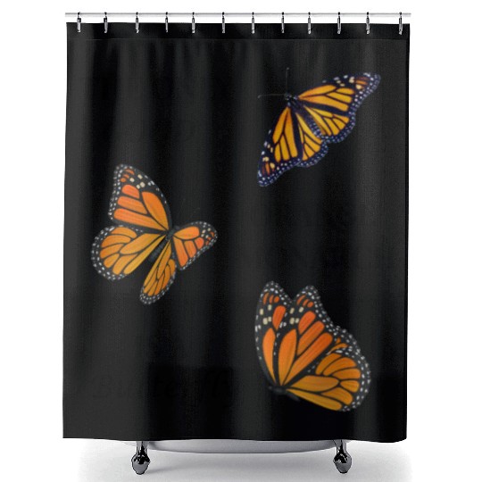 the only good orange monarch is a butterfly Shower Curtains