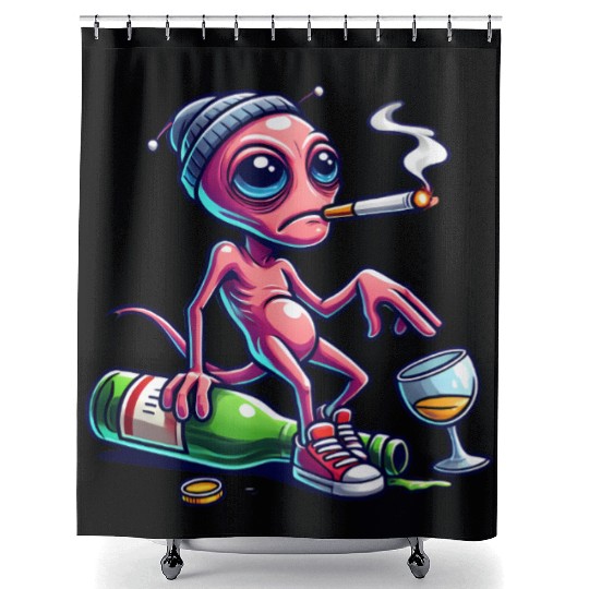 Salva Alien Shower Curtains