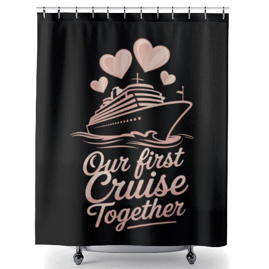 Romantic Cruise Ocean Love Sunset Sail Couples Shower Curtains
