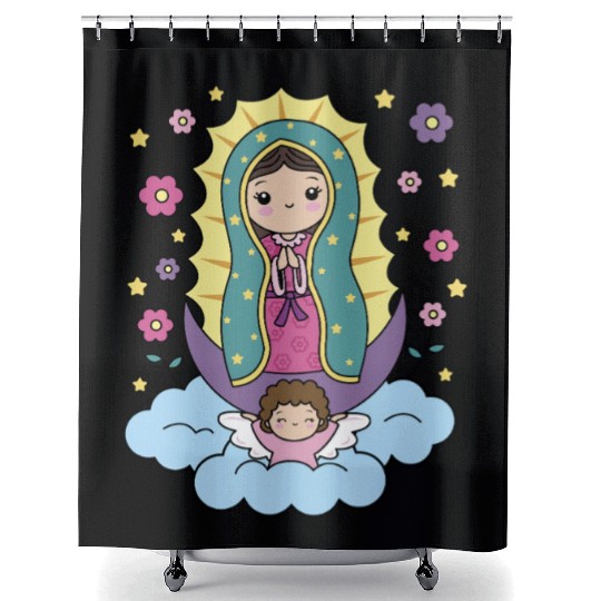 Our Lady of Guadalupe Mexico for Kids Toddlers Shower Curtains